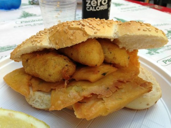 Pane panelle il palermitano cibo da strada