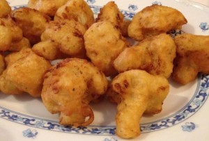 Fritos de coliflor
