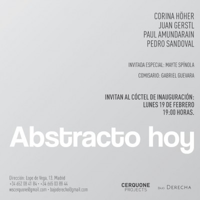 Colectiva de cuatro artistas venezolanos  presentan Cerquone Projects y Bajo Derecha en Madrid