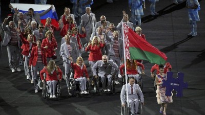 Belarus Paralympic official banned from Rio Games for Russian flag gesture