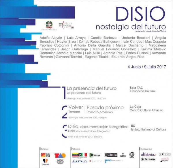 Muestra DISIO  Nostalgia del futuro  A cargo de Antonello Tolve