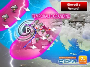 Piogge e temporali da Nord a Sud, previsioni di oggi e del weekend