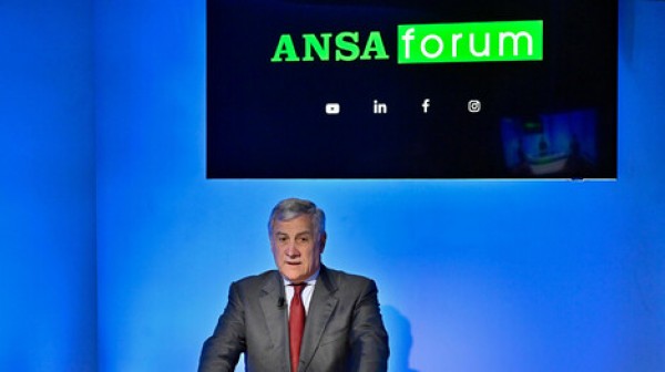 El canciller durante el foro de ANSA.