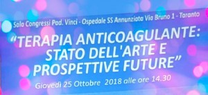 Taranto - AiPA - Pazienti anticoagulati a convegno medico: innovazioni, bisogni e stato dell&#039;arte della sanità