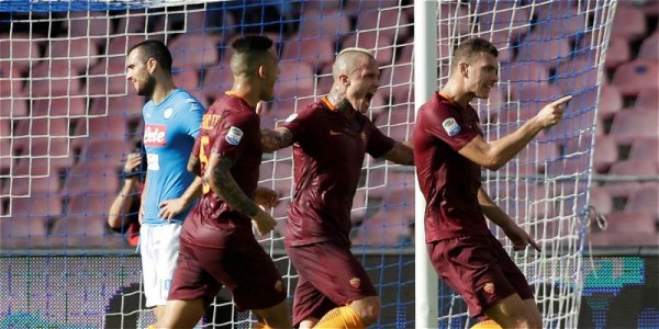 Roma asumió el segundo puesto en la Serie A: venció 1-3 a Nápoles