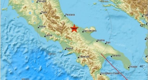 Molise, scossa di terremoto di 4.2. Non si segnalano danni