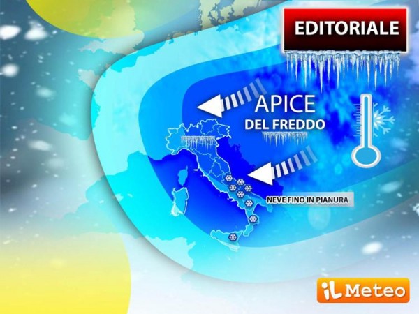 Meteo, con Burian picco di gelo e maltempo sull&#039;Italia