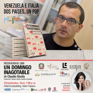 Claudio Giunta presentará su libro “Un Domingo Inagotable” en Caracas