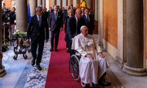 La prima volta di un Papa in Senato per Napolitano
