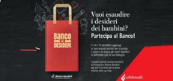 Roma - Le librerie Feltrinelli e Mission Bambini Onlus insieme per la gioia dei bambini