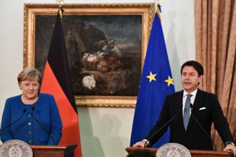 Merkel a Roma. Conte: &#039;Italia-Germania impegnate per le sfide europee&#039; &quot;Su migranti serve gestione europea&quot;