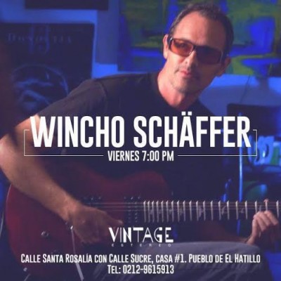 Mañana concierto de Wincho Schafer (Ex Sentimiento Muerto) en Vintage Estéreo de El Hatillo