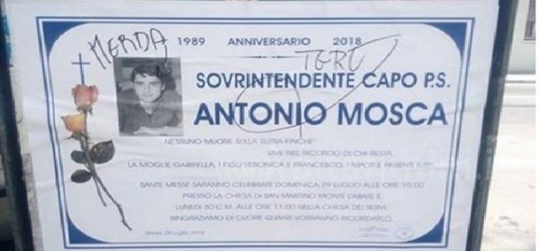 Imbrattato il manifesto funebre del poliziotto ucciso dalla banda della Uno Bianca. Il Sap sporge denuncia