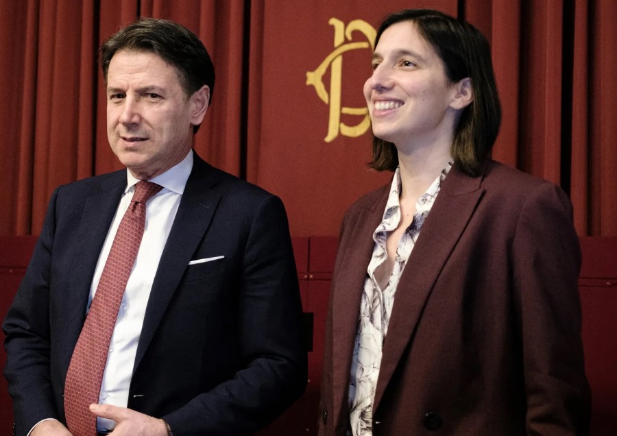 Giuseppe Conte ed Elly Schlein