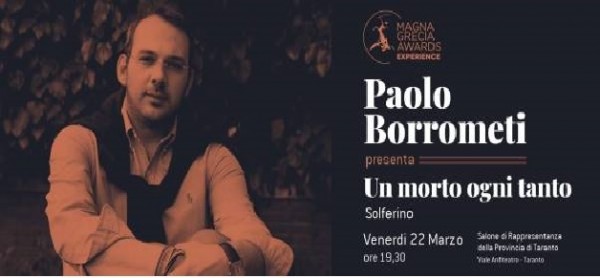 Il giornalista antimafia Paolo Borrometi a Taranto