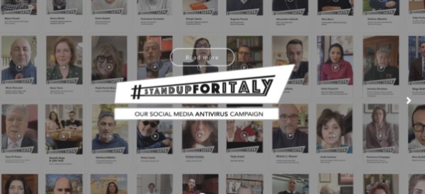 Nasce la nuova campagna social #STANDUPTOGETHER - A CALL FROM ITALY