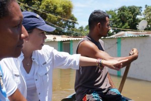 María Corina Machado constató graves inundaciones en Bolívar, Anzoátegui y Monagas