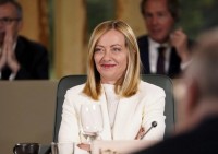 Giorgia Meloni durante il vertice del G7 in Canada