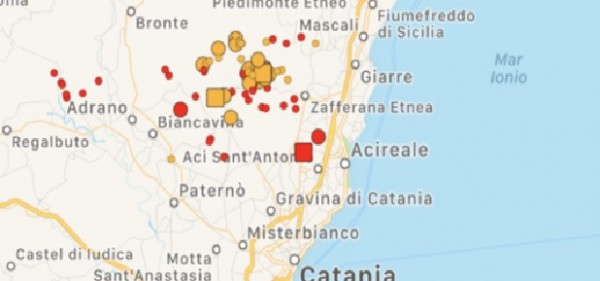 Terremoto di 4,8 nella notte a Catania