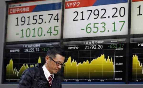 Wall Street contagia También abrupta caída de acciones en Tokio de más del 5%