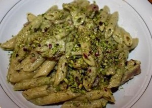 Pasta al pesto de pistacho de Bronte