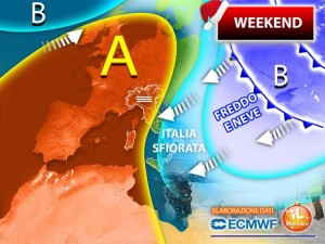 Gelo nel weekend e neve a Natale, le previsioni meteo