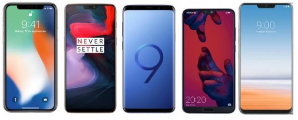 ¿Cuál es el mejor?: iPhone X, OnePlus 6, Samsung Galaxy S9 Plus, Huawei P20 Pro y LG G7 ThinQ