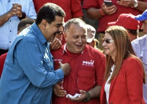Nicolas Maduro, Diosdado Cabello y Cilia Flores