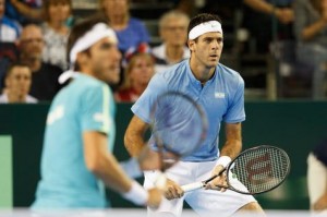 Juan Martín del Potro con Leonardo Mayer