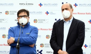 L&#039;assessore alla Sanità, Alessio D&#039;Amato, e il presidente della Regione Lazio, Nicola Zingaretti