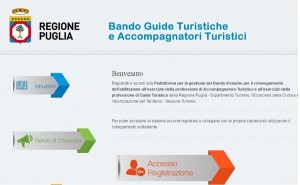 Regione Puglia per il bando “&quot;Accompagnatore Turistico e GuidaTuristica&quot; abilitata la piattaforma online