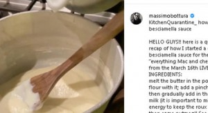 Chef Massimo Bottura cocina en vivo Instagram