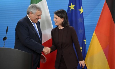 Antonio Tajani e Annalena Baerbock