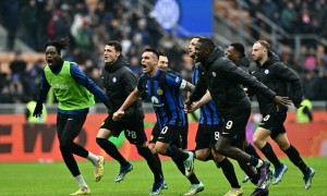 L&#039;Inter festeggia la vittoria contro l&#039;Hellas Verona 