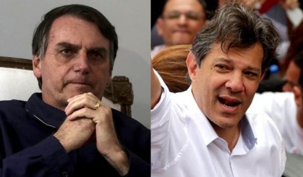 Jair Bolsonaro y Fernando Haddad cerraron sus campañas