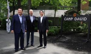 Il vertice tra Usa, Giappone e Corea del Nord a Camp David