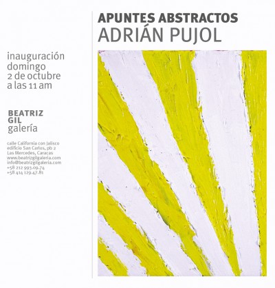 Apuntes abstractos de Adrián Pujol se exhiben en BEATRIZ GIL Galería