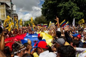 La &quot;Toma de Caracas&quot;. Masiva protesta contra el gobierno de Nicolás Maduro en las calles de la capital venezolana.
