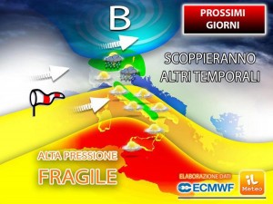 Pioggia non si ferma: 3 giorni di maltempo da Nord a Sud