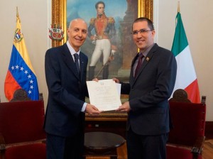 Italia-Venezuela: ministro Esteri Arreaza riceve incaricato d&#039;affari Placido Vigo