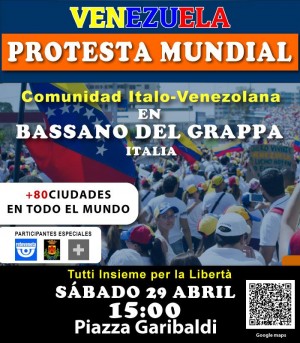 Sabato 29 Aprile Il popolo venezuelano resiste!  A Bassano del Grappa