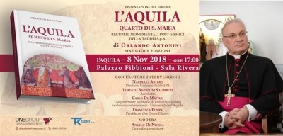 L’Aquila - Quarto di S.Maria, un nuovo libro di mons. Antonini giovedì 8 novembre, alle ore 17, la presentazione a Palazzo Fibbioni