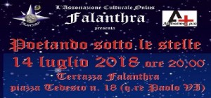 Taranto - «Poetando sotto le stelle», sulla Terrazza Falanthra al Paolo VI sabato 14 luglio