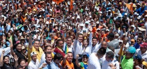 Margariteños en la calle respaldaron el llamado de Guaidó