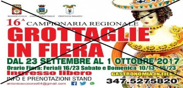 Taranto - Il Pd di Grottaglie chiede spiegazioni sulla Fiera mancata