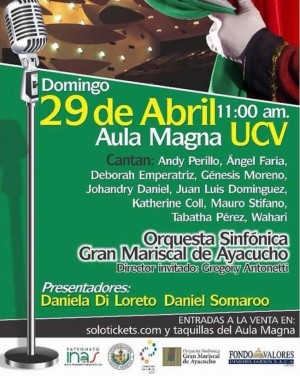 “Sanremo, la storia continua” 29 de abril a las 11 am en el Aula Magna UCV