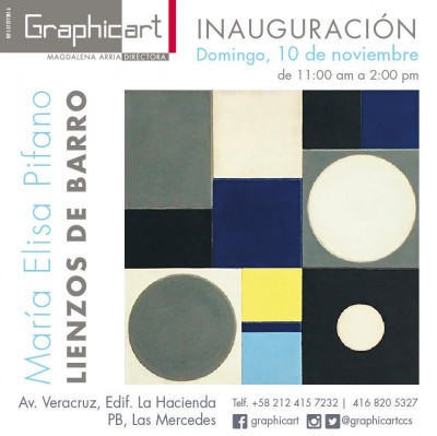 María Elisa Pifano expone en Graphicart sus lienzos abstractos en cerámica