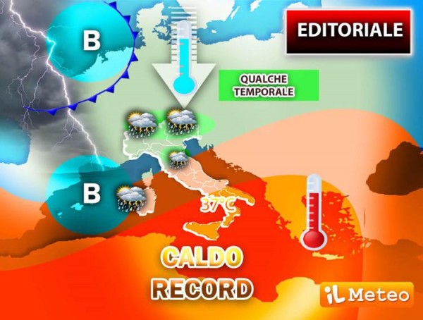 Pioggia al Nord, caldo record al Sud: il meteo divide l&#039;Italia