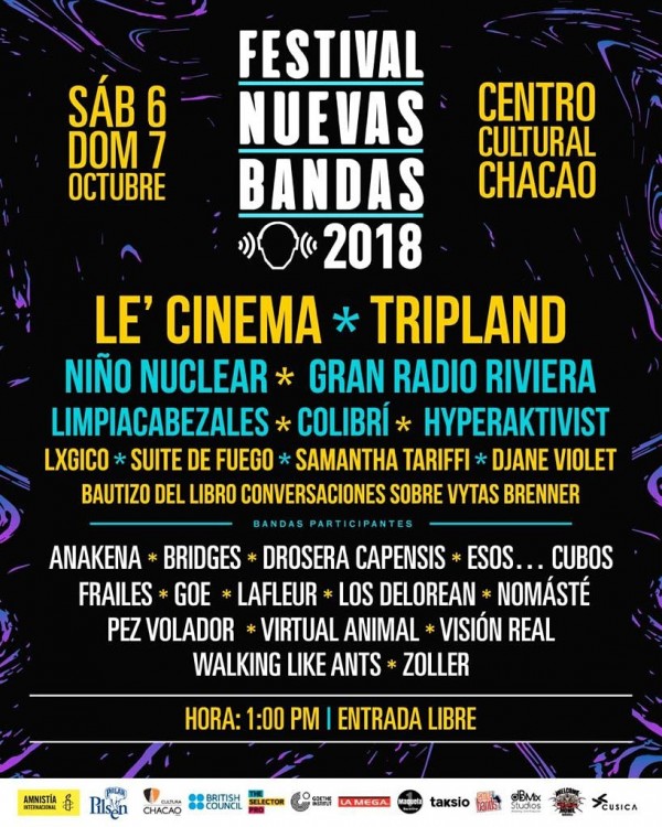 Festival Nuevas Bandas 2018 + Visita de Stephen Barnes