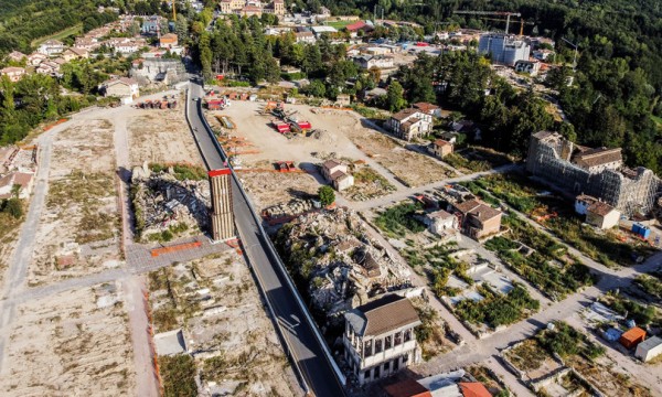 Una veduta di Amatrice quattro anni dopo il sisma